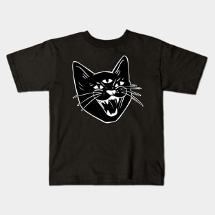 Hissing cat Mask Kids T-Shirt